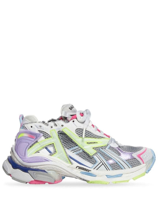 Grey Runner Panelled Sneakers