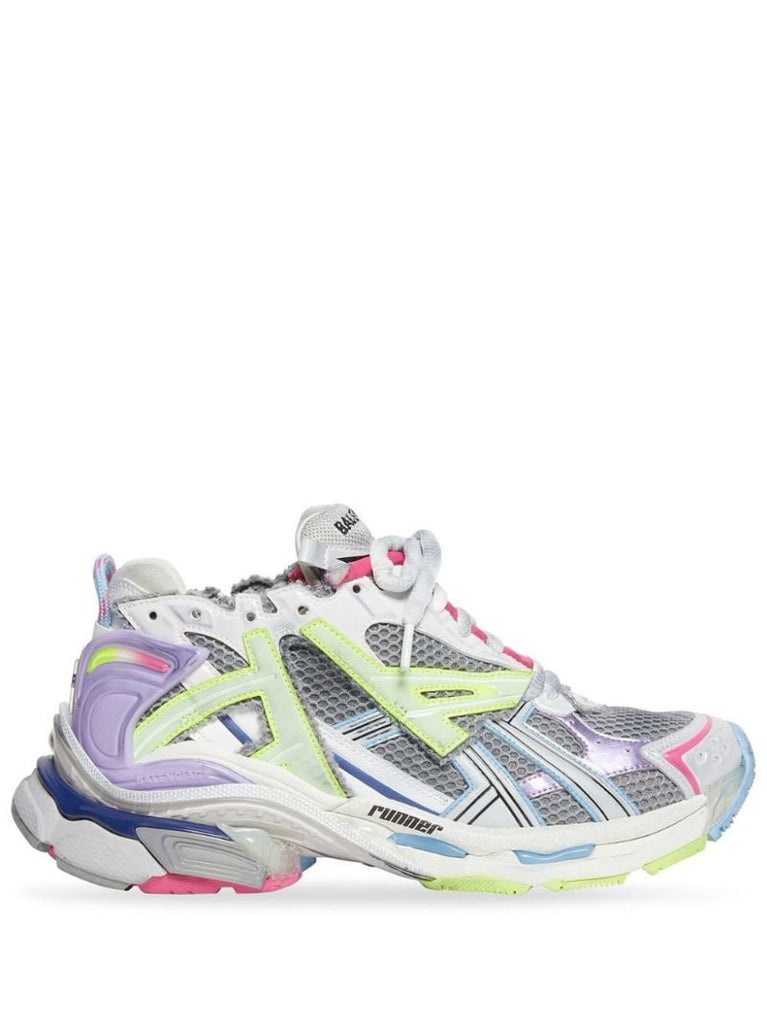 Grey Runner Panelled Sneakers