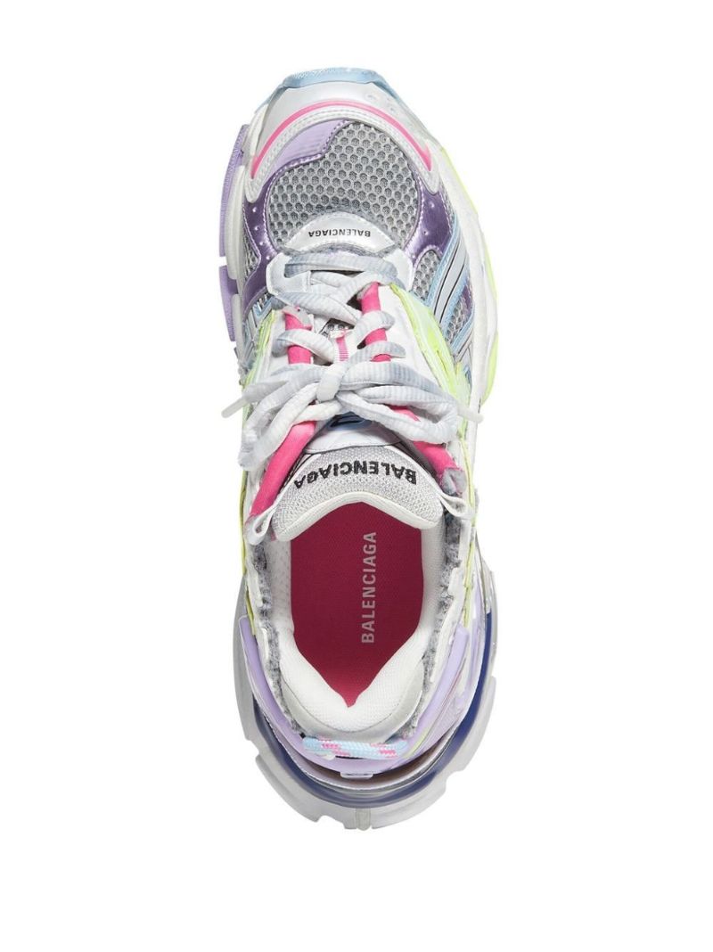 Grey Runner Panelled Sneakers