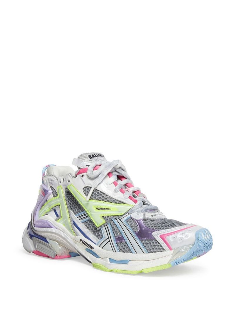 Grey Runner Panelled Sneakers