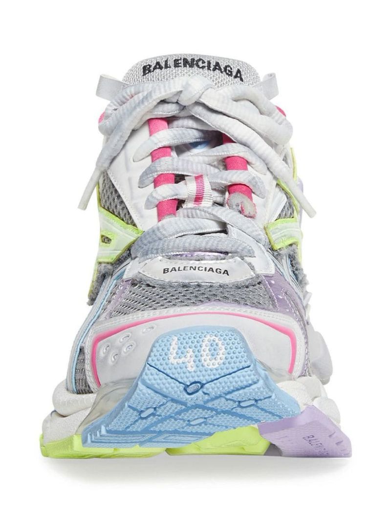 Grey Runner Panelled Sneakers