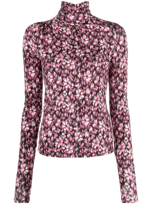 Pink Lou Floral-print Jersey Top
