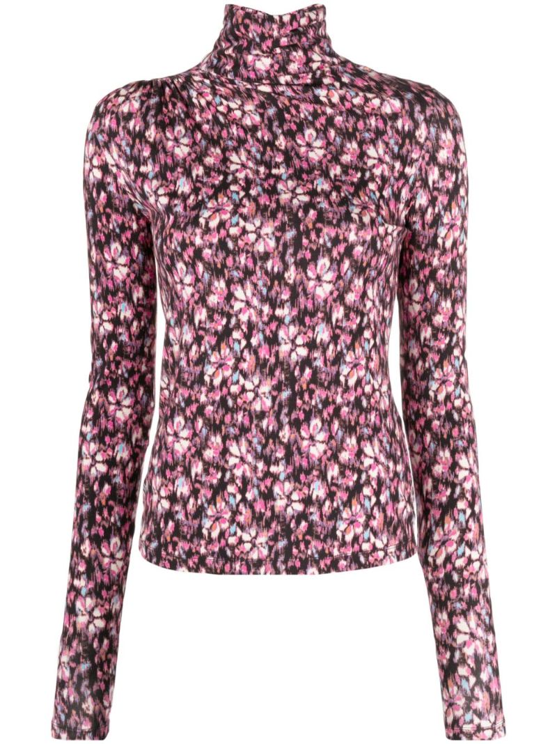 Pink Lou Floral-print Jersey Top