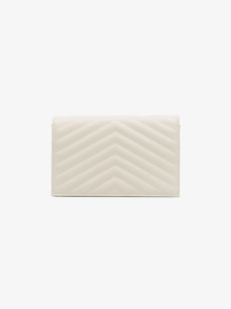 White Monogram Leather Cross Body Bag
