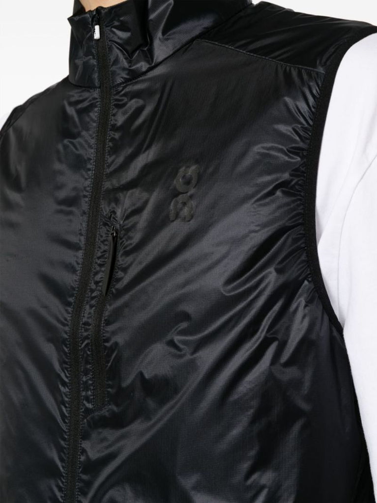 Black Weather Logo-print Gilet