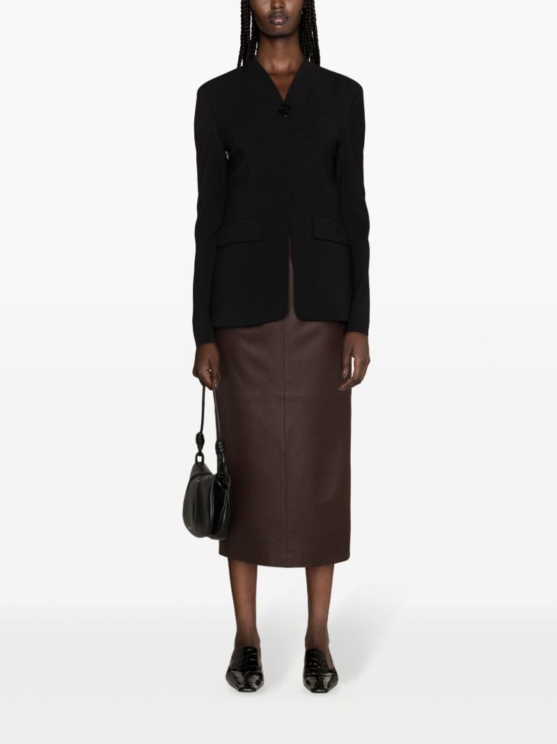 Black Selena Collarless Blazer