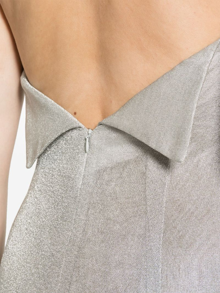 Silver Malaika Halterneck Maxi Dress