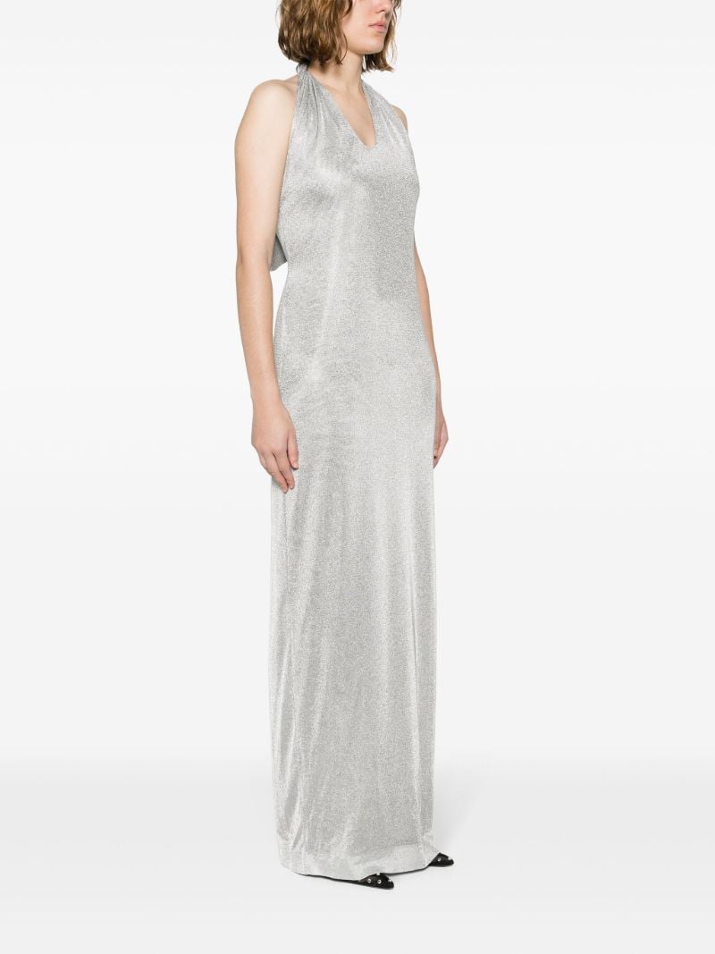 Silver Malaika Halterneck Maxi Dress