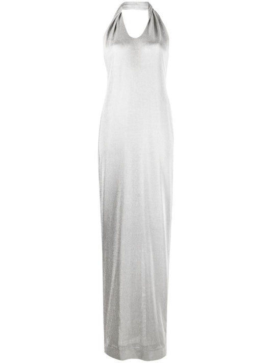 Silver Malaika Halterneck Maxi Dress
