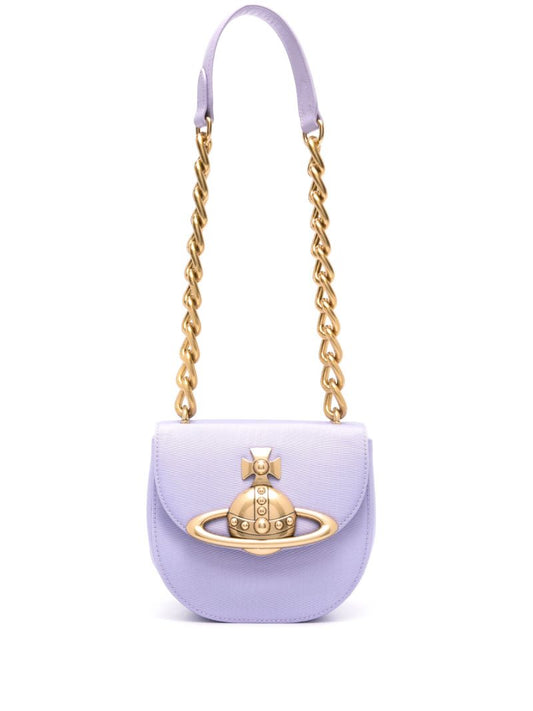 Purple Jodie Leather Shoulder Bag