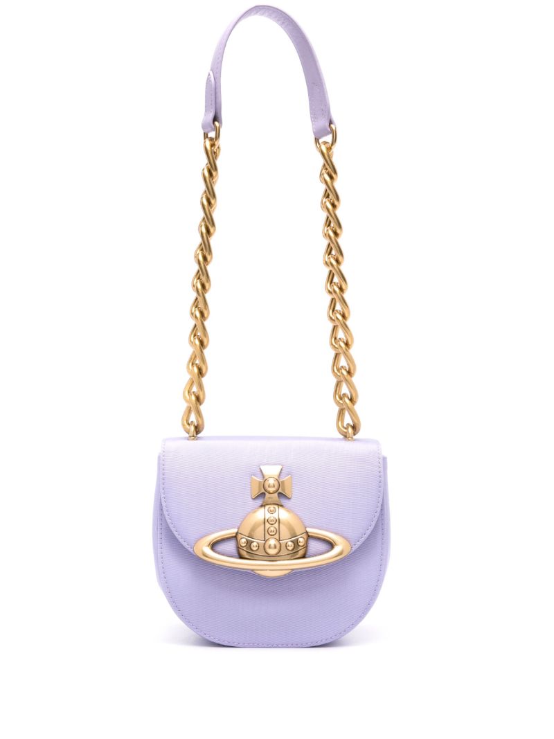 Purple Jodie Leather Shoulder Bag