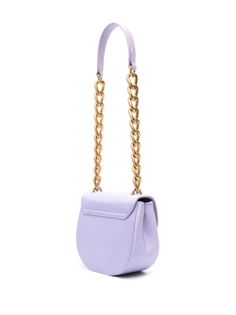 Purple Jodie Leather Shoulder Bag