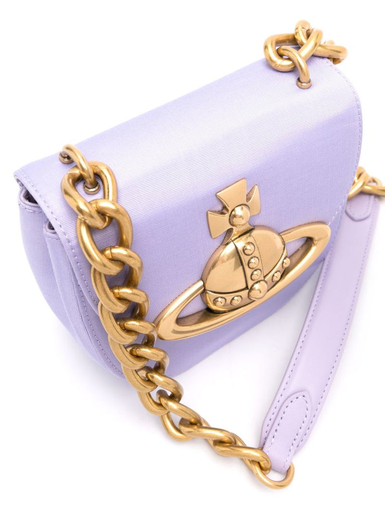 Purple Jodie Leather Shoulder Bag