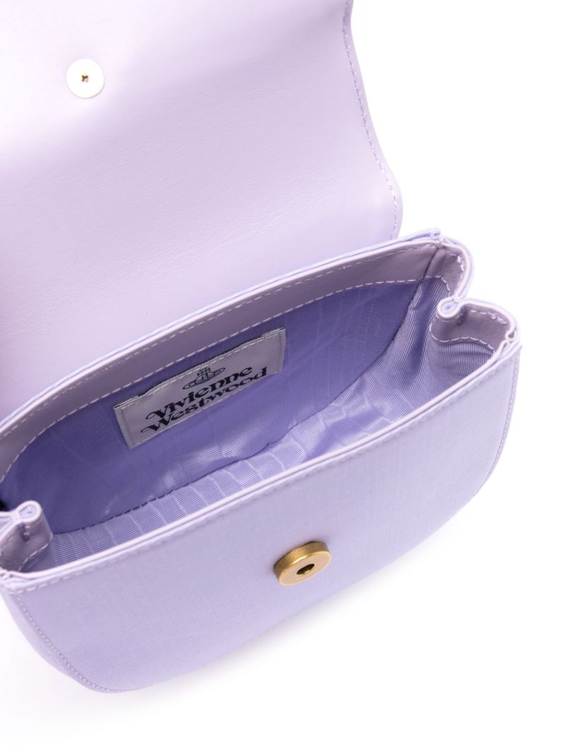 Purple Jodie Leather Shoulder Bag