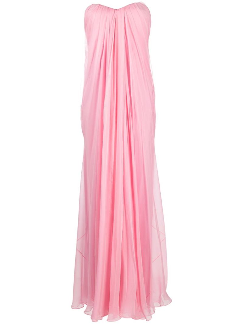 Pink Strapless Silk Gown