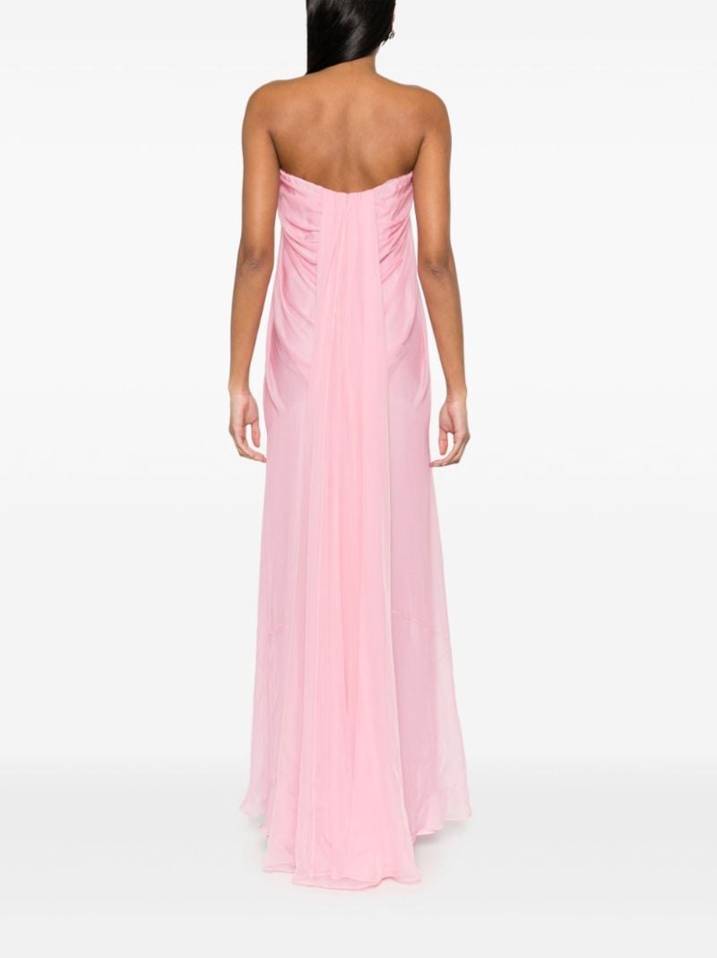 Pink Strapless Silk Gown