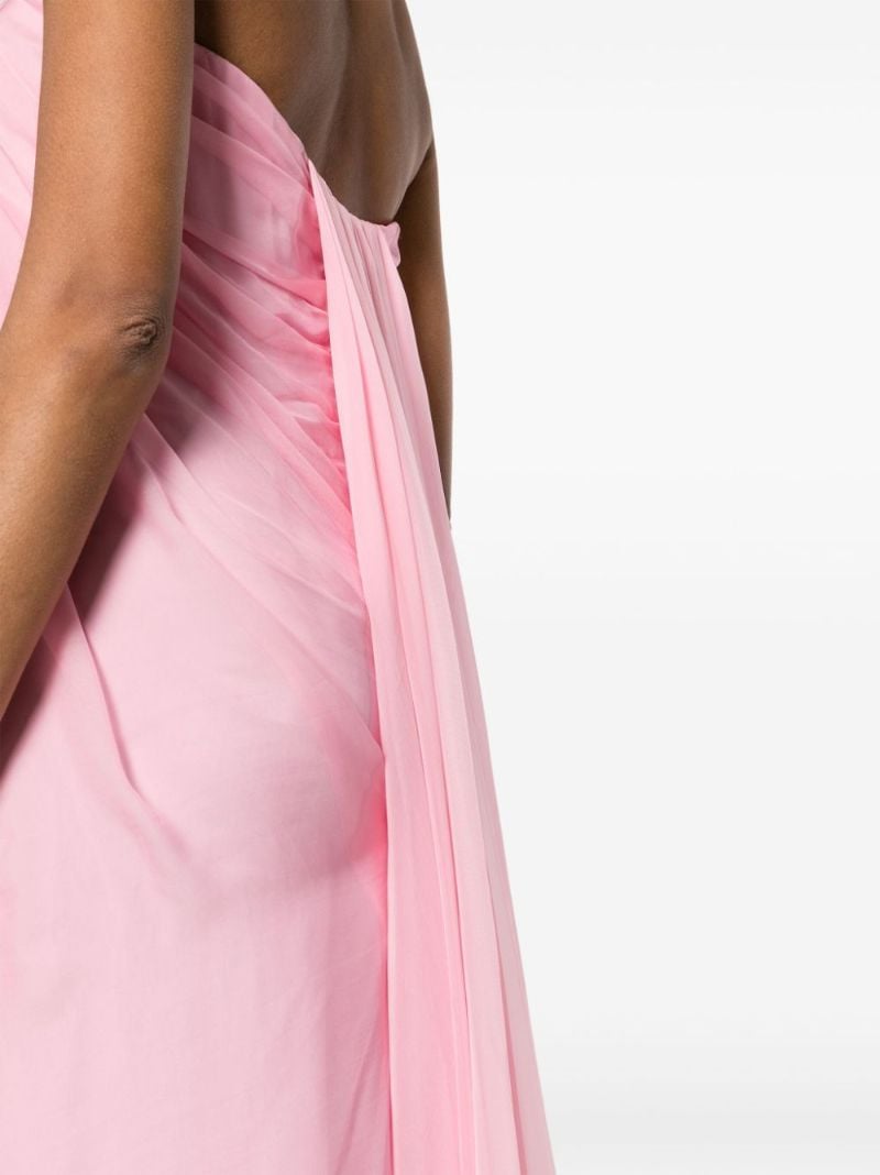 Pink Strapless Silk Gown