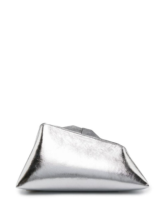 Silver 8.30pm Leather Clutch Bag