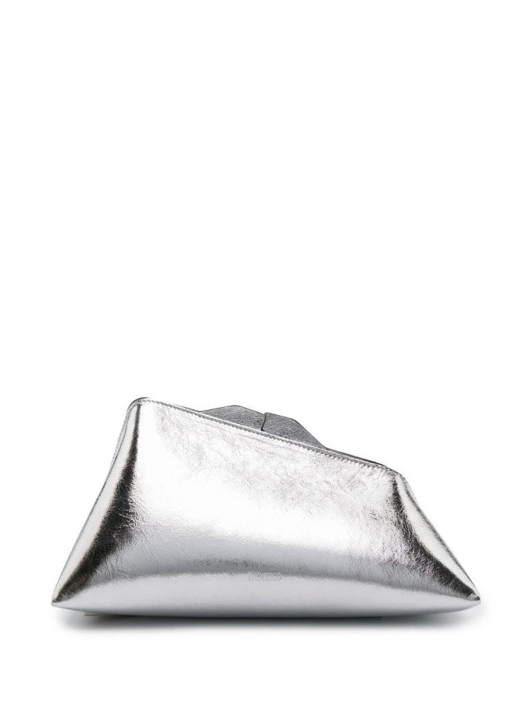 Silver 8.30pm Leather Clutch Bag