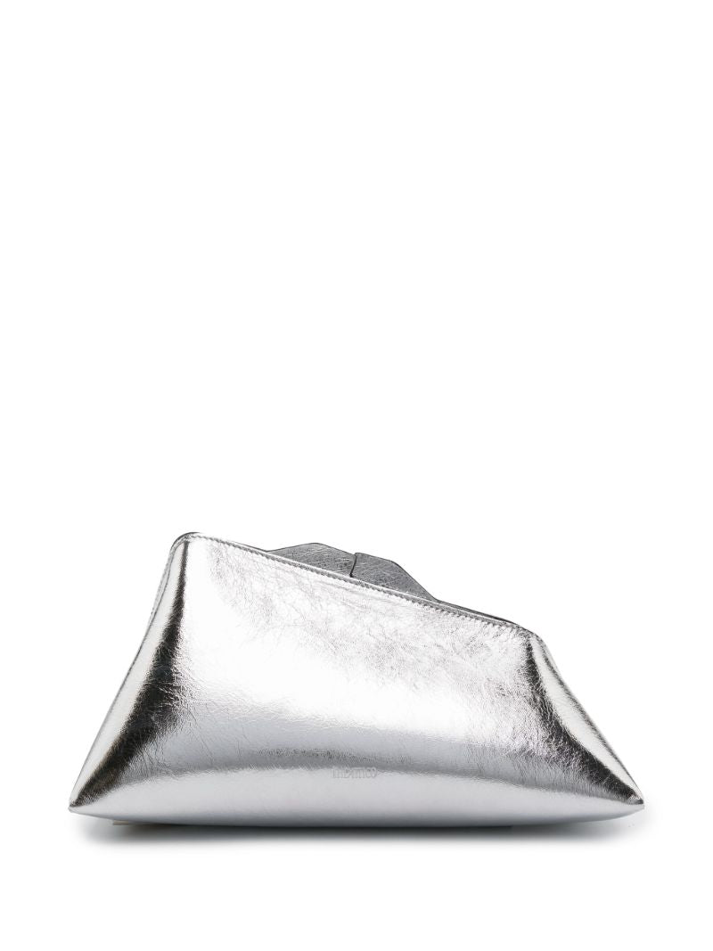 Silver 8.30pm Leather Clutch Bag