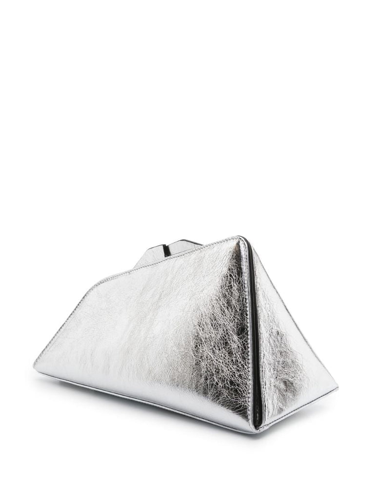 Silver 8.30pm Leather Clutch Bag