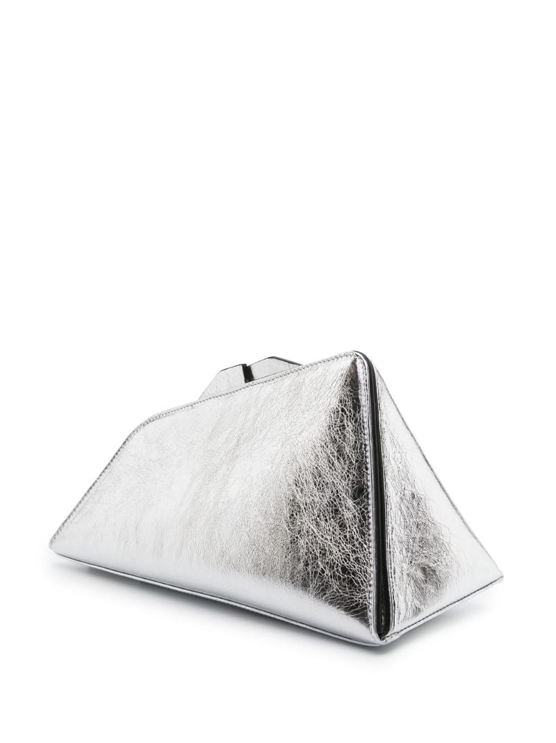 Silver 8.30pm Leather Clutch Bag
