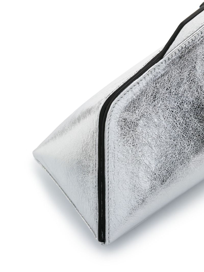 Silver 8.30pm Leather Clutch Bag