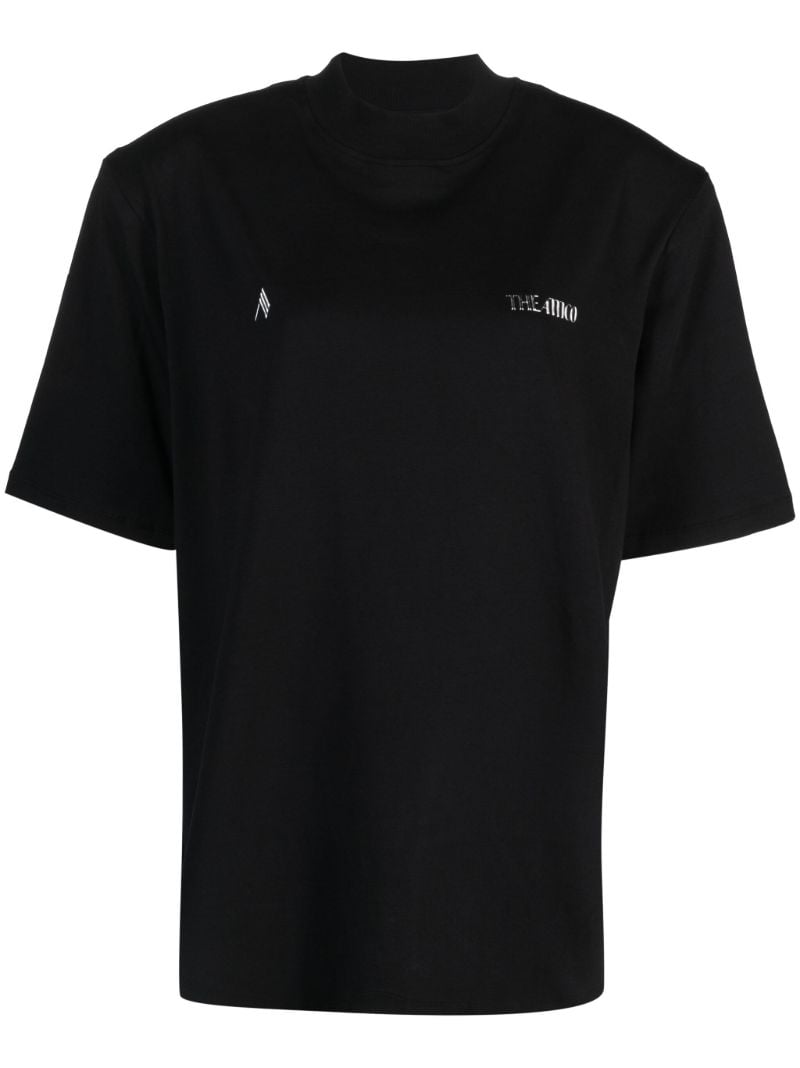 Black Logo-appliquÃ_x0083_Â© Cotton T-shirt