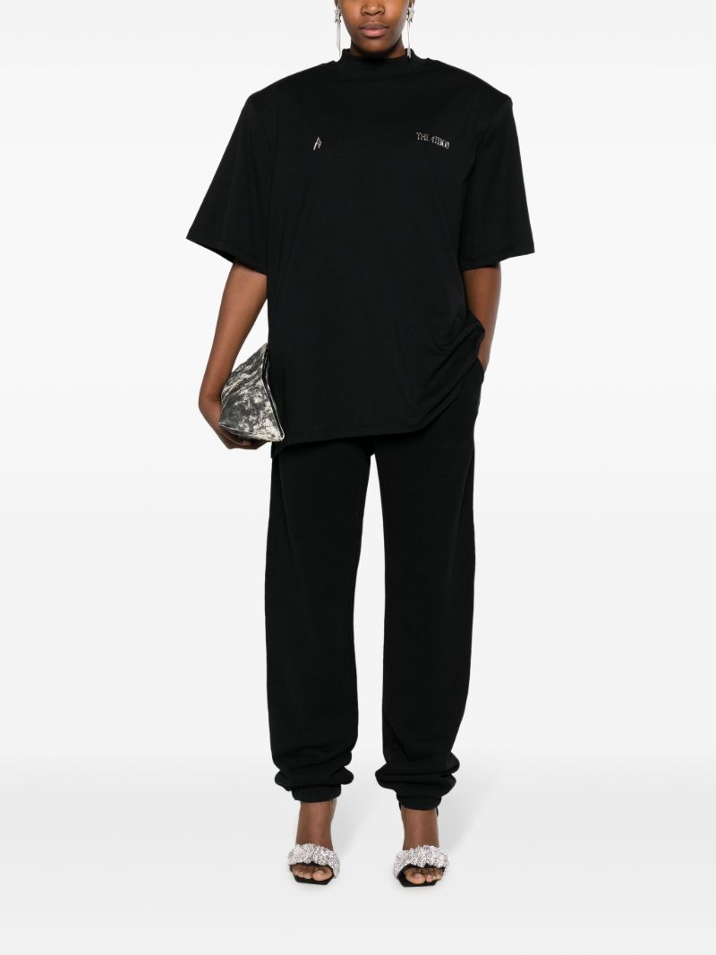 Black Logo-appliquÃ_x0083_Â© Cotton T-shirt