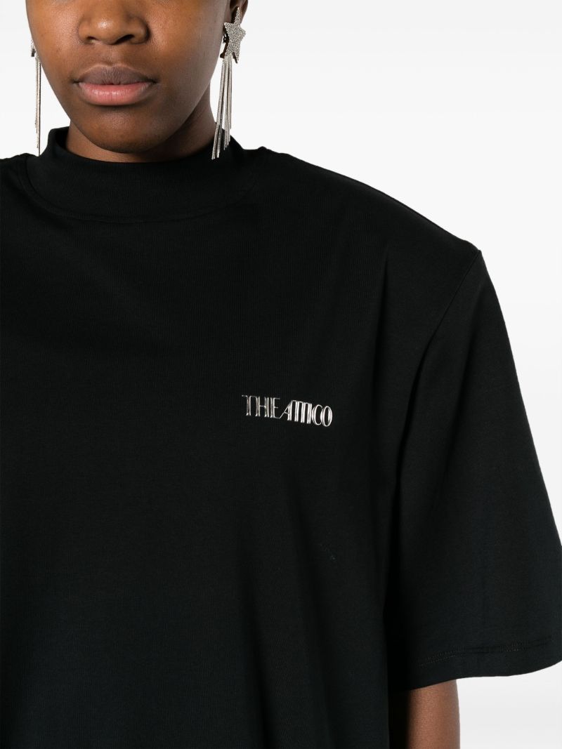Black Logo-appliquÃ_x0083_Â© Cotton T-shirt