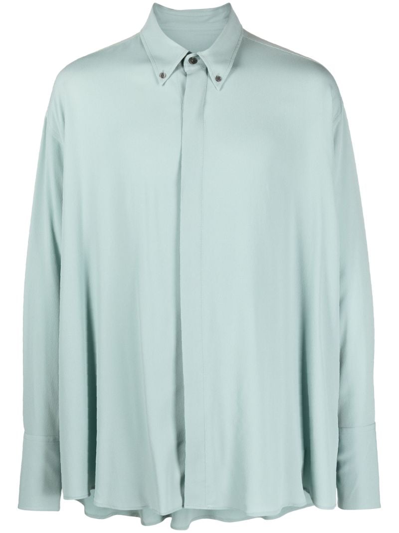 Blue CrÃ_x0083_Âªpe Shirt