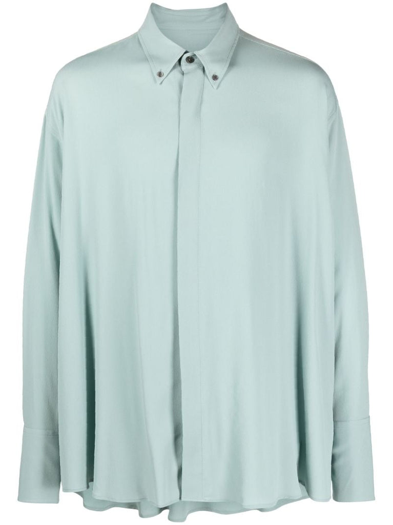 Blue CrÃ_x0083_Âªpe Shirt
