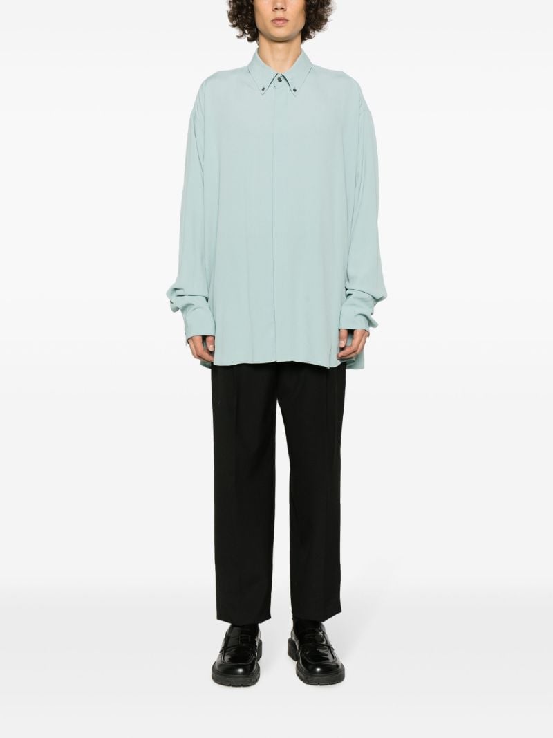 Blue CrÃ_x0083_Âªpe Shirt