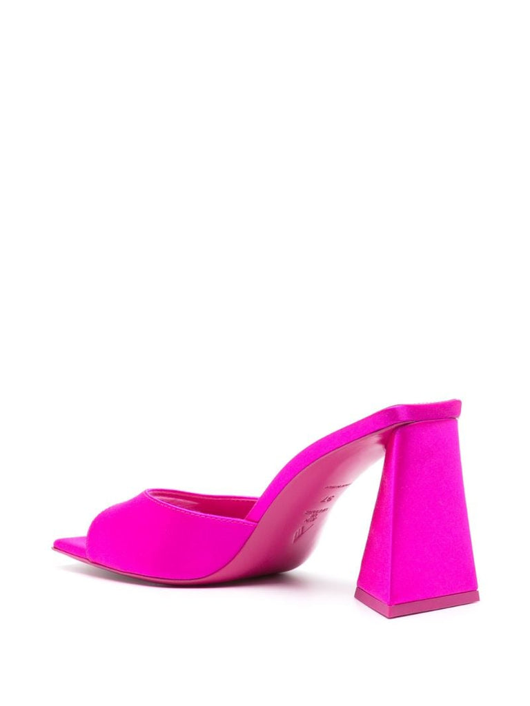 Pink Mini Devon 85 Satin Mules
