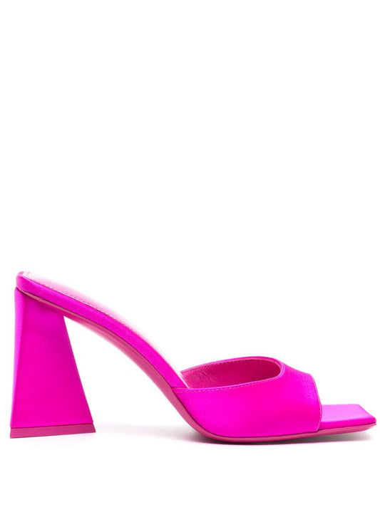 Pink Mini Devon 85 Satin Mules