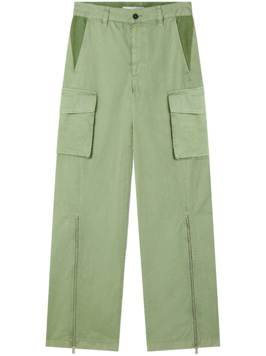 Green Cotton Cargo Pants