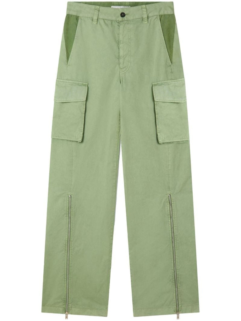 Green Cotton Cargo Pants