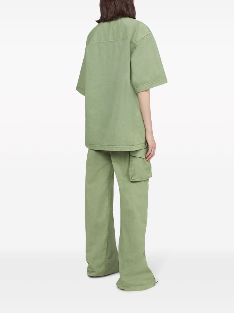 Green Cotton Cargo Pants