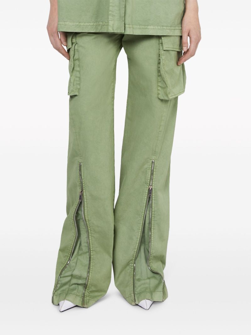 Green Cotton Cargo Pants