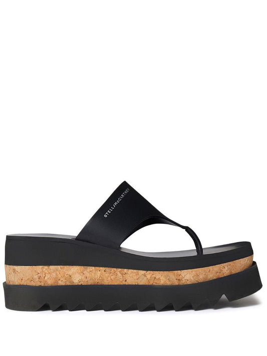 Black Sneak-elyse Platform Sandals