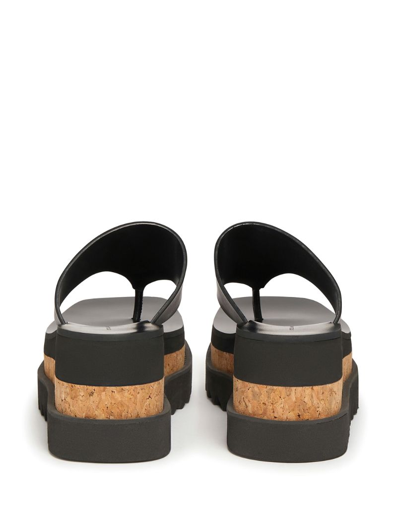 Black Sneak-elyse Platform Sandals