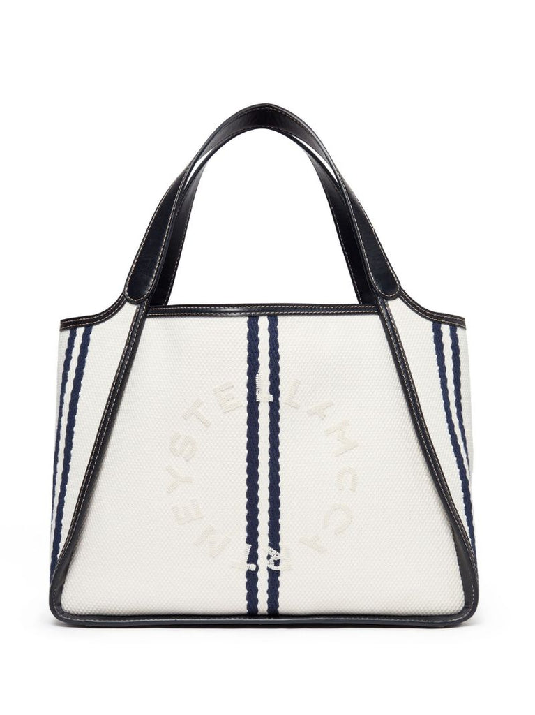 White Stella Logo Canvas Tote Bag