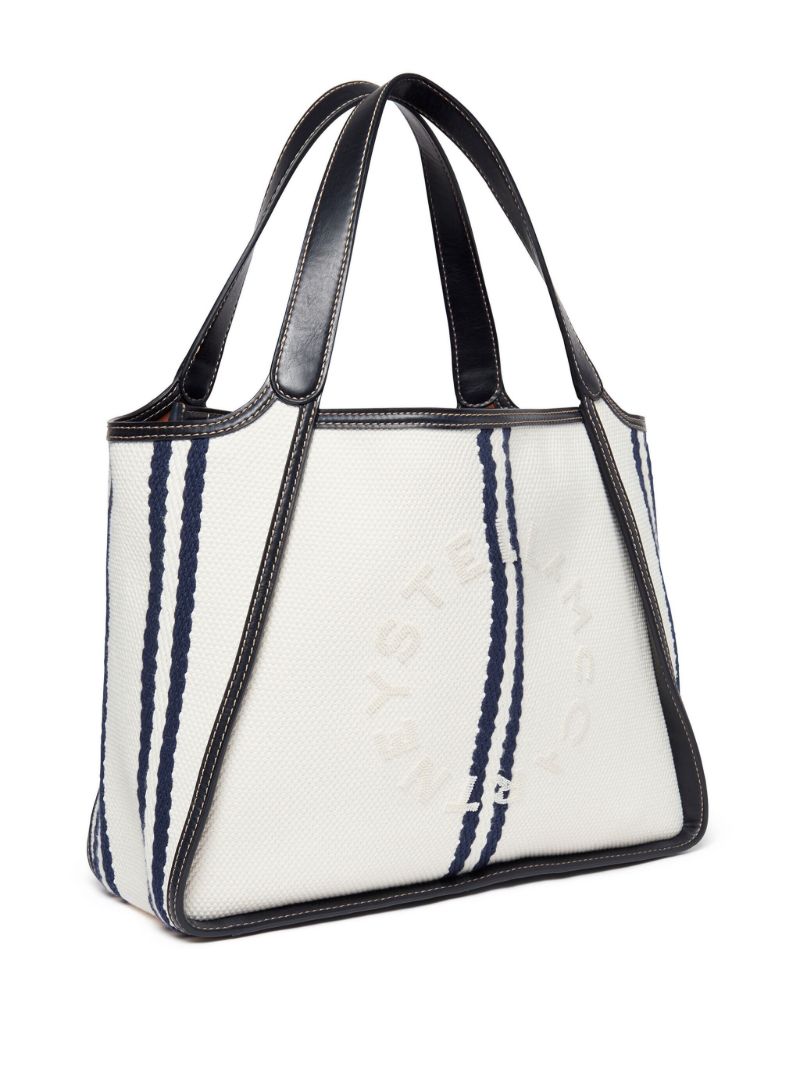 White Stella Logo Canvas Tote Bag