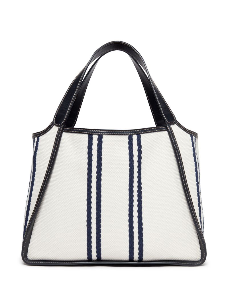White Stella Logo Canvas Tote Bag
