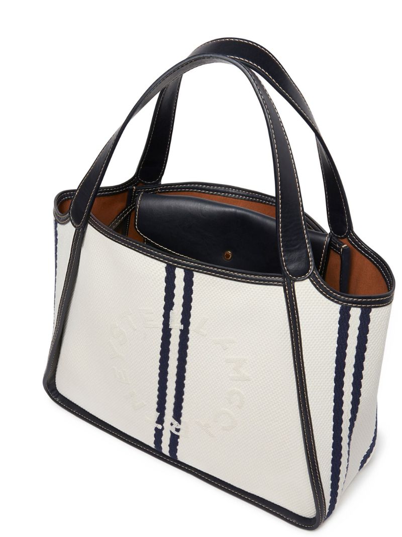 White Stella Logo Canvas Tote Bag