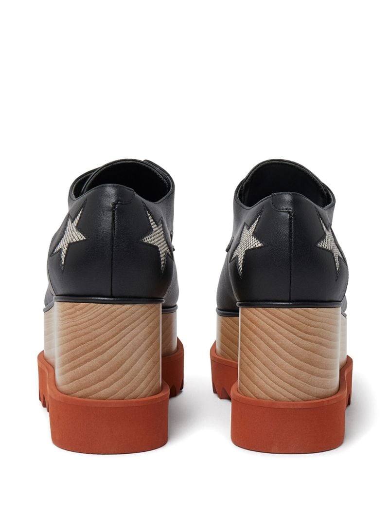 Black Elyse Stars Platform Brogues