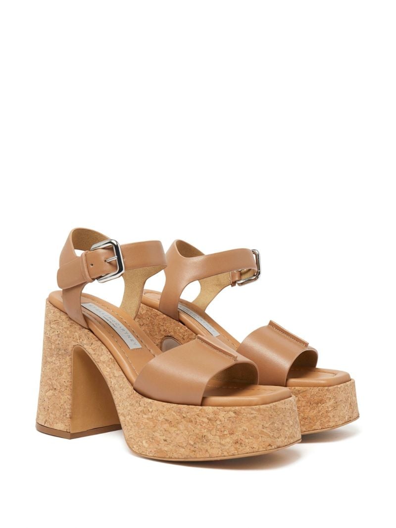 Brown Skyla Buckled 110 Platform Sandals