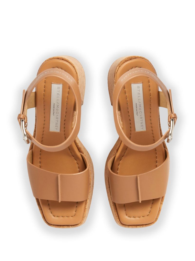 Brown Skyla Buckled 110 Platform Sandals