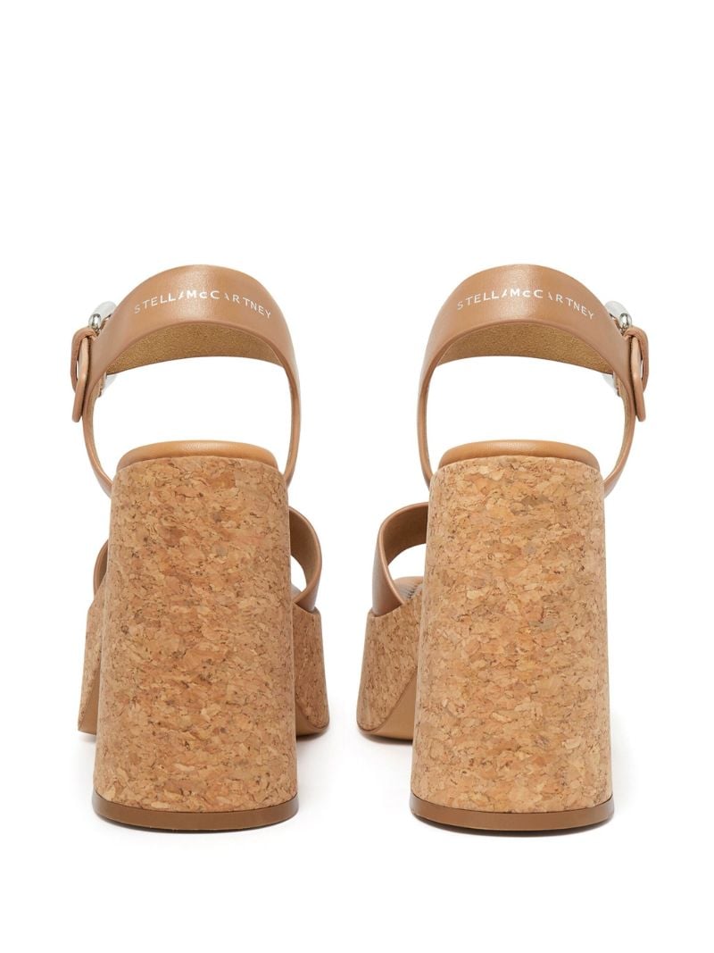 Brown Skyla Buckled 110 Platform Sandals
