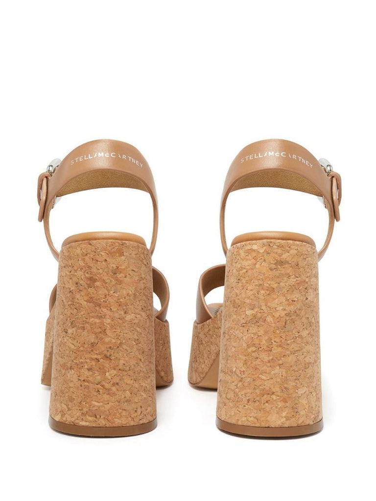 Brown Skyla Buckled 110 Platform Sandals